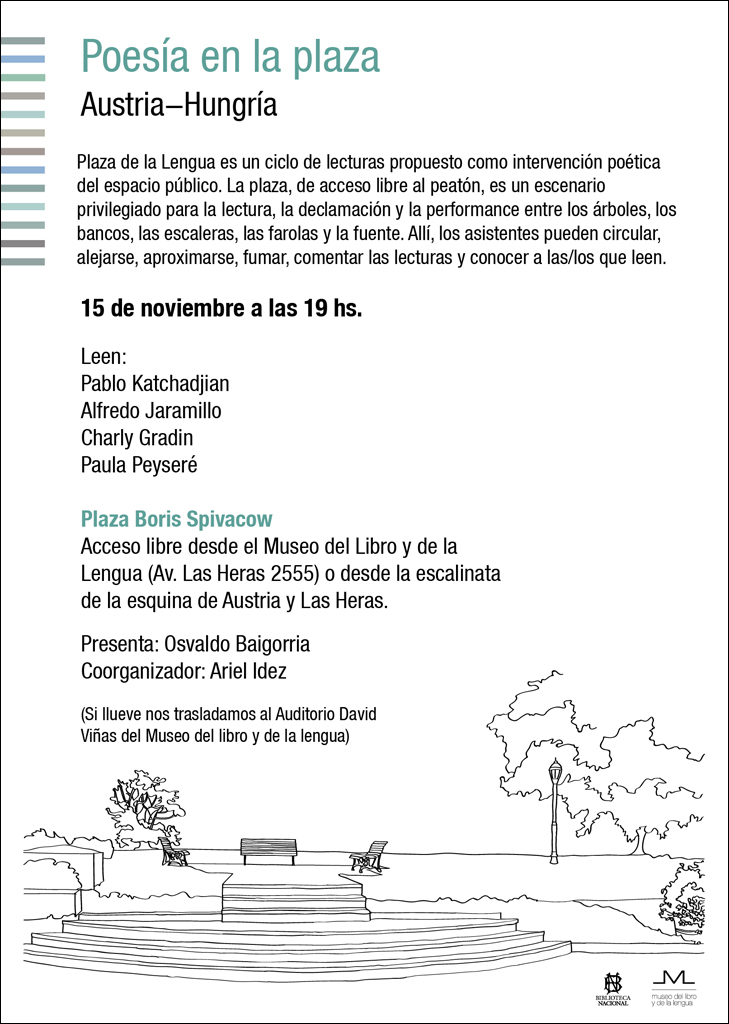 Plaza de la Lengua Pablo Katchadjian Jaramillo Peyseré Charly Gradin